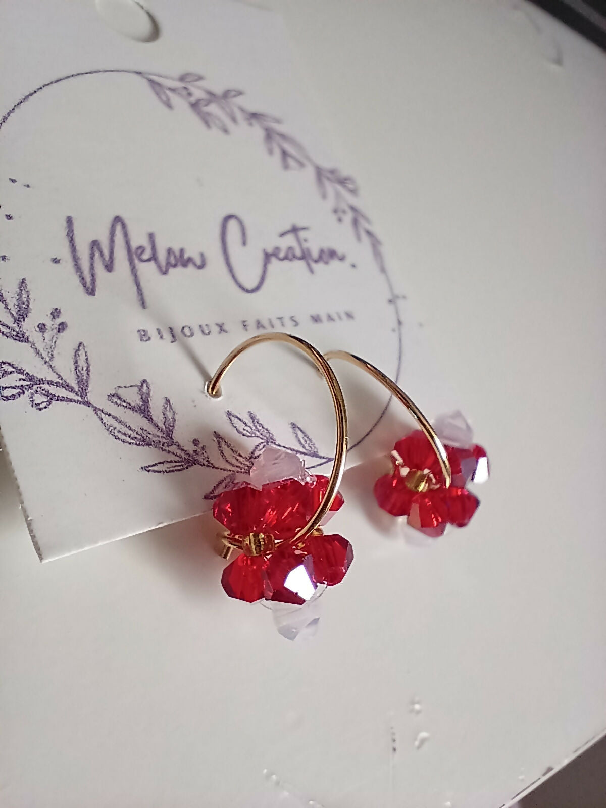 MEL/FLO Créoles Une fleur - Or