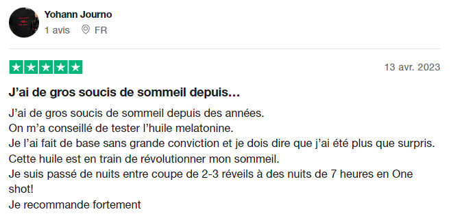 Huile de CBD sommeil Avis