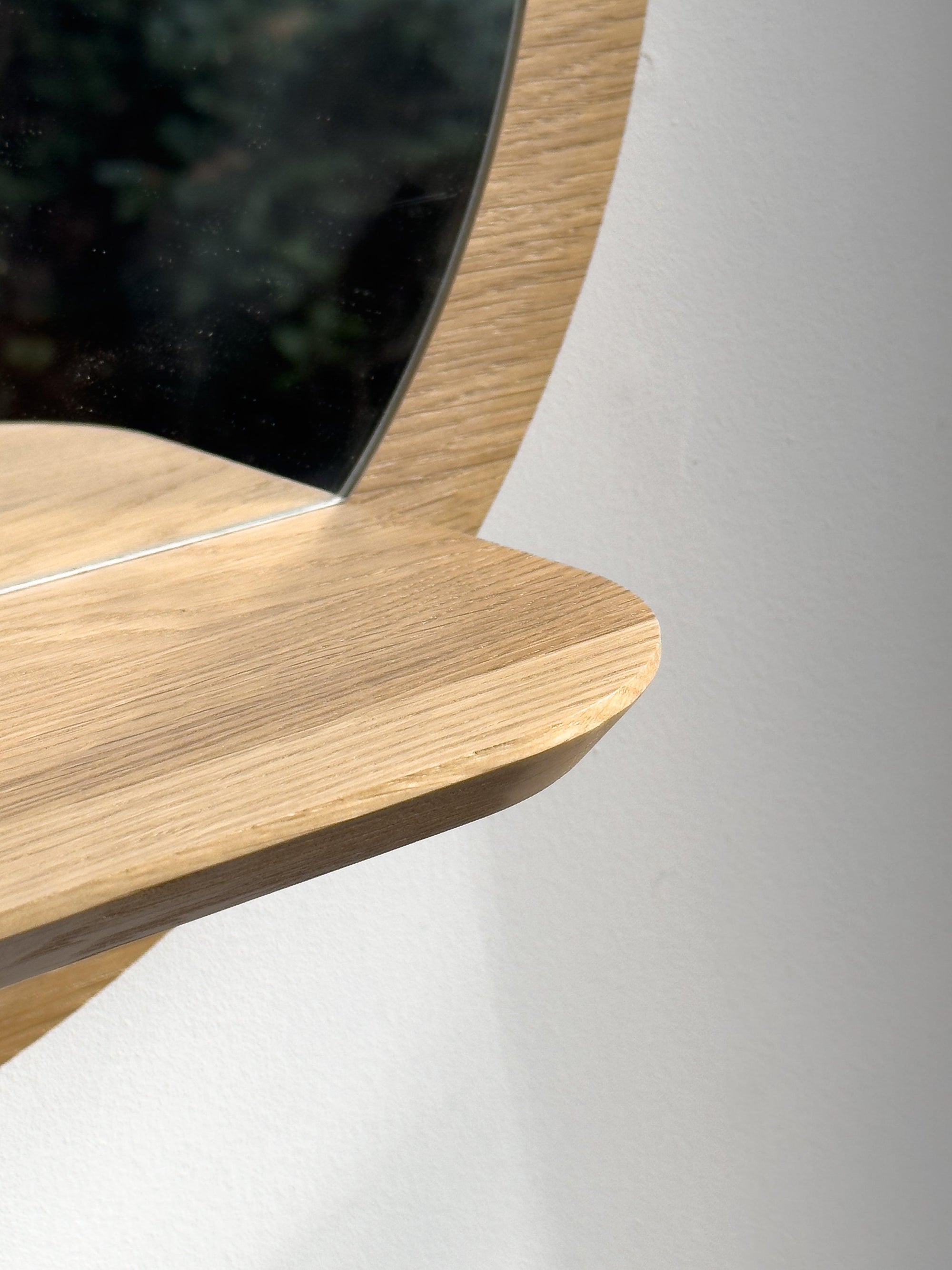 Miroir Sunrise chêne avec étagère