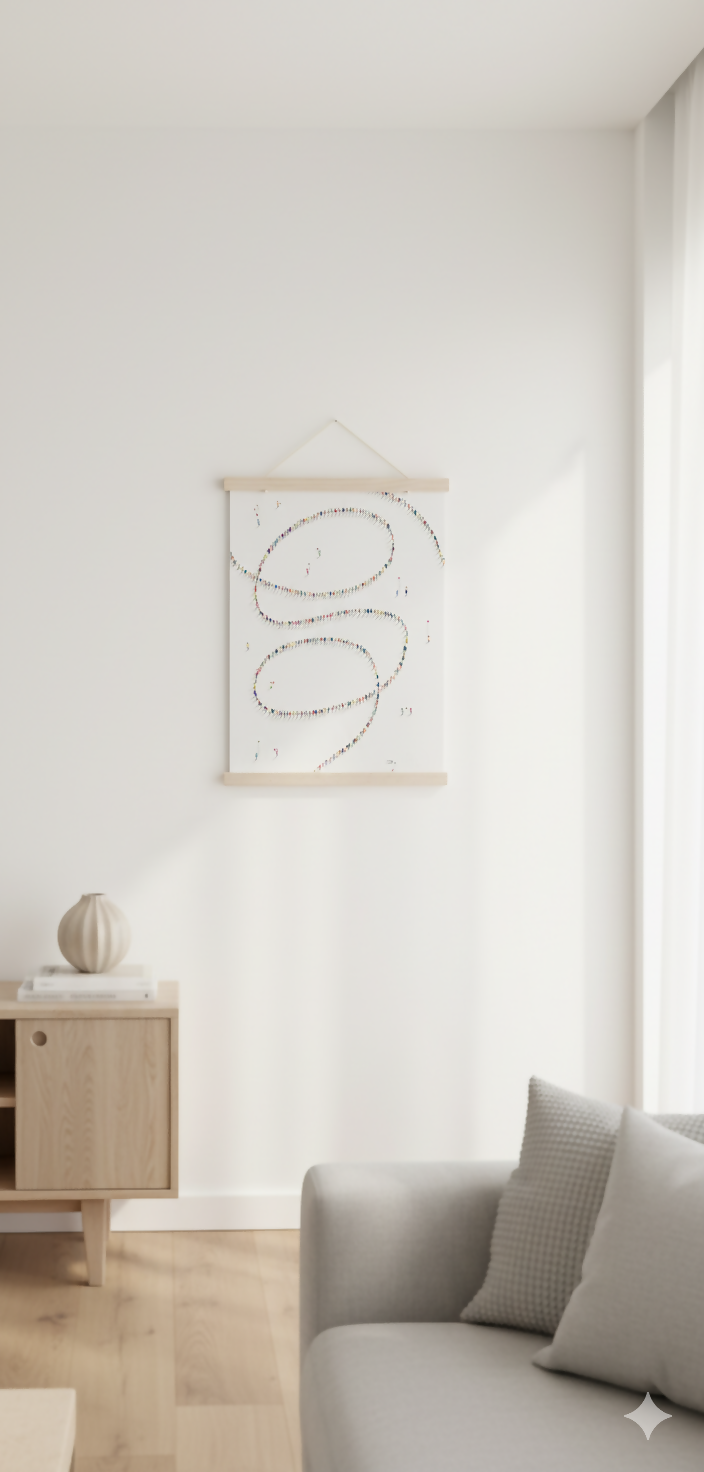 Dessin A3 Chaîne Humaine + Support magnétique