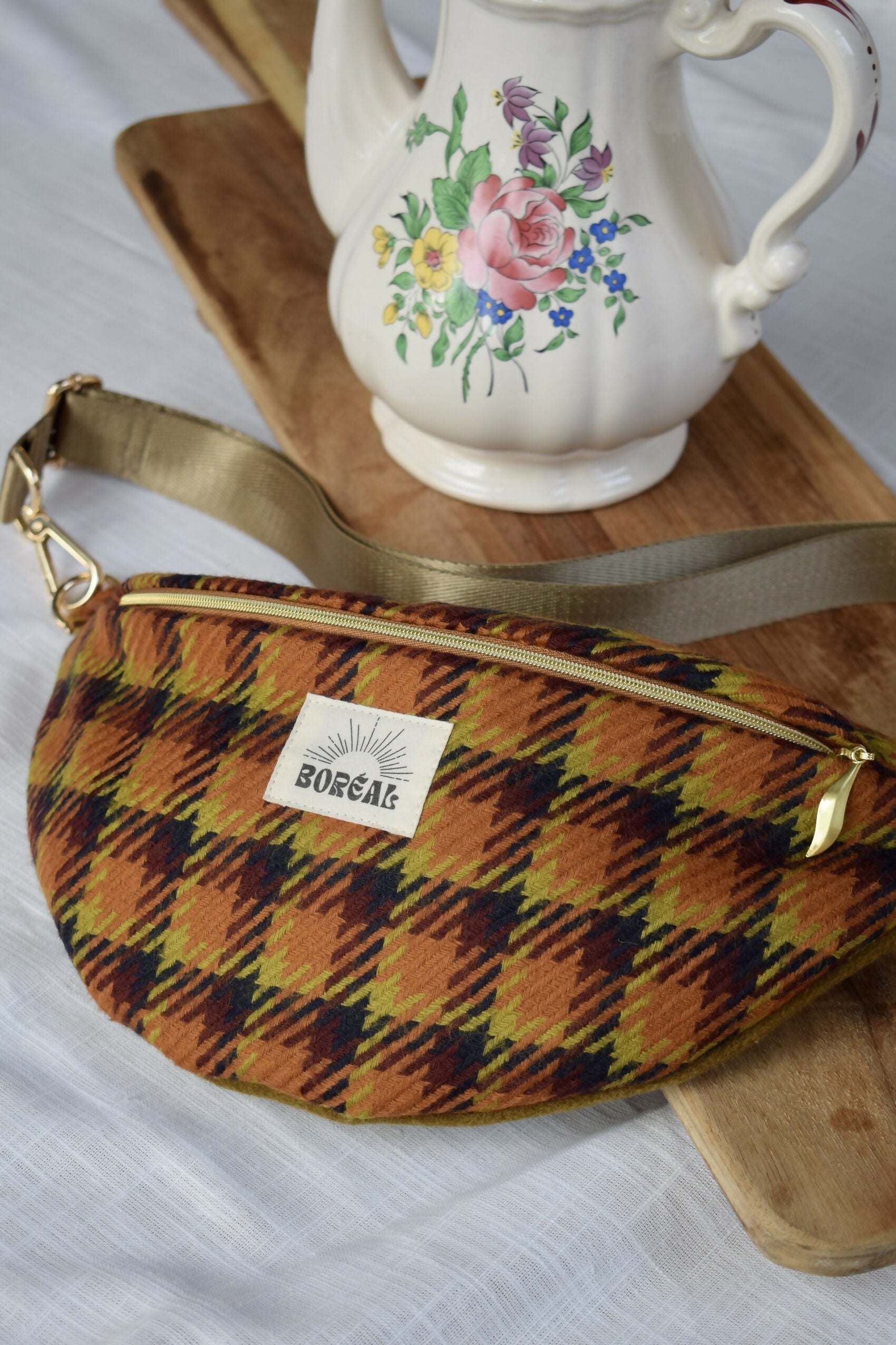 banane-marron-tweed-carreau-coton-laine-carreaux-chic-ethique-artisanale-fait-main-tendance-upcycling-2