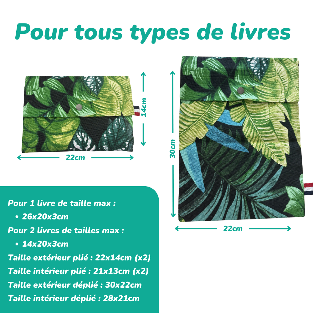 Housse de livre 2-en-1 pliable