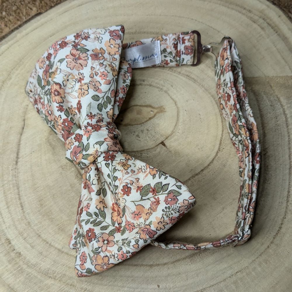 Noeud papillon adulte coton poétique