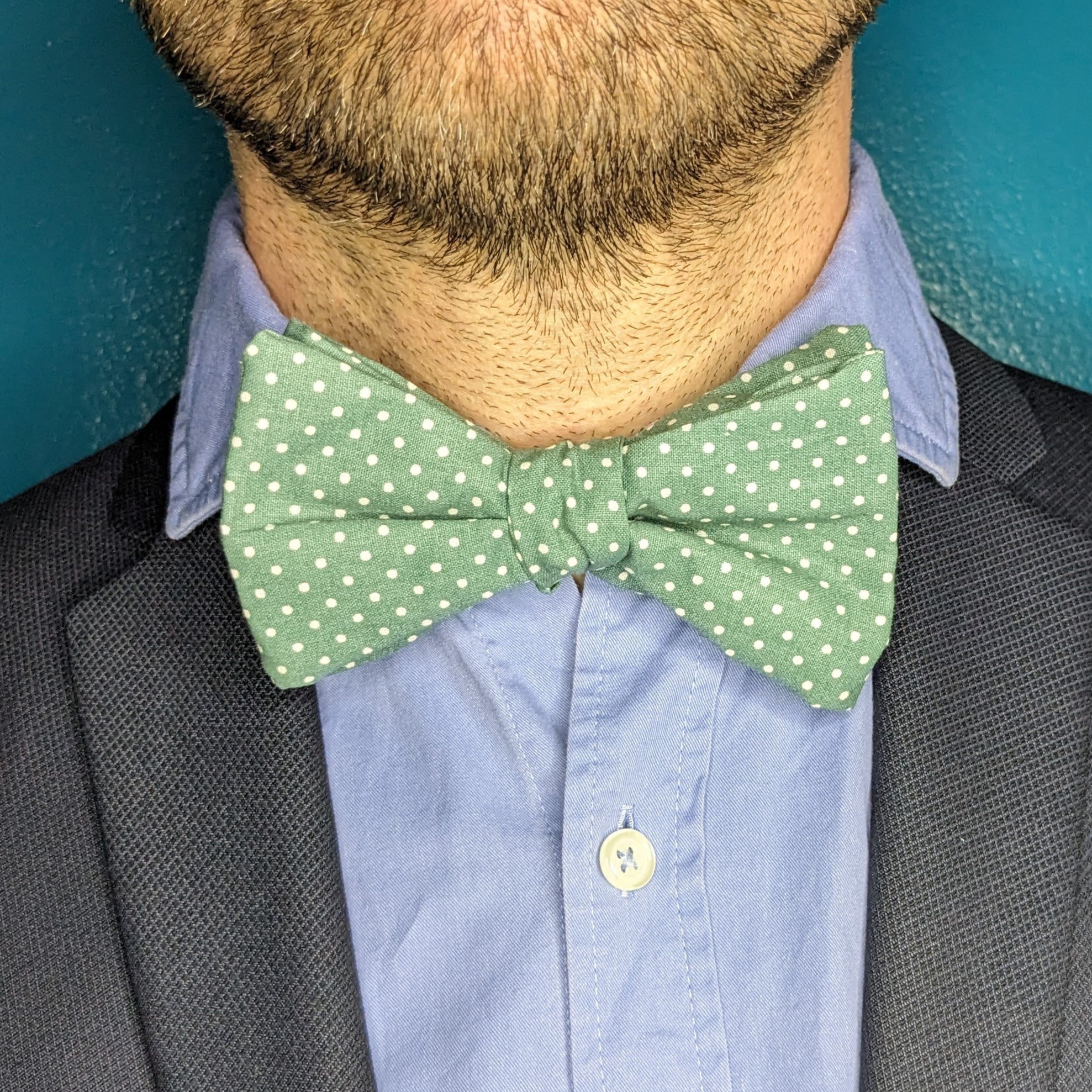 Nœud papillon adulte en coton à pois coloris au choix