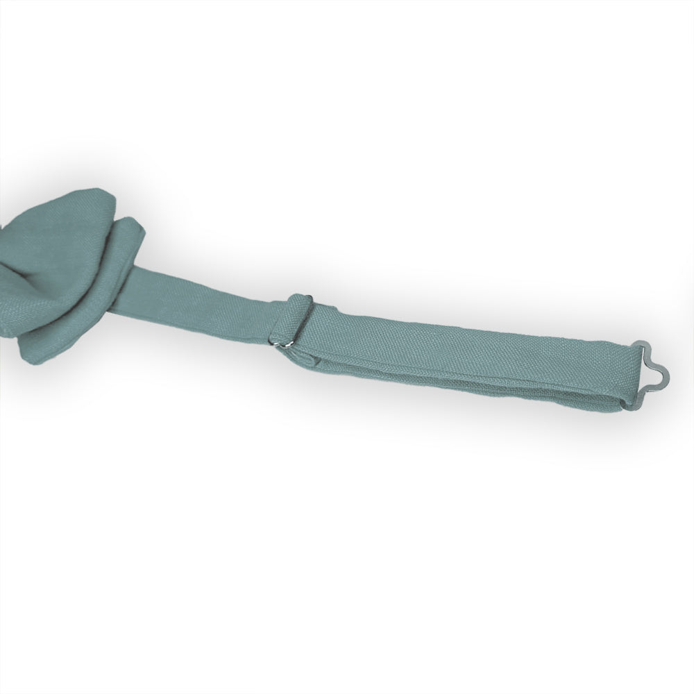 Noeud papillon adulte lin croyable bleu gris