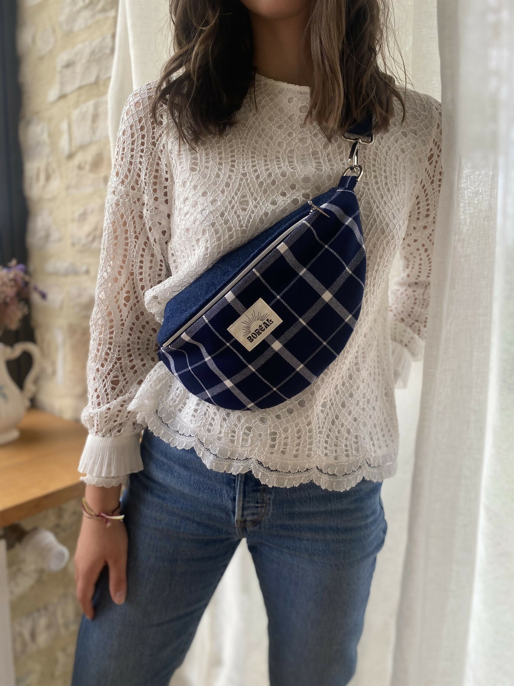 banane-bleu-marine-jean-coton-laine-carreaux-chic-ethique-artisanale-fait-main-tendance-upcycling-5