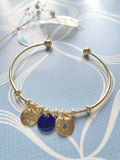 Gold-plated forget-me-not bracelet