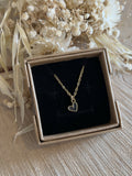 Small black heart necklace