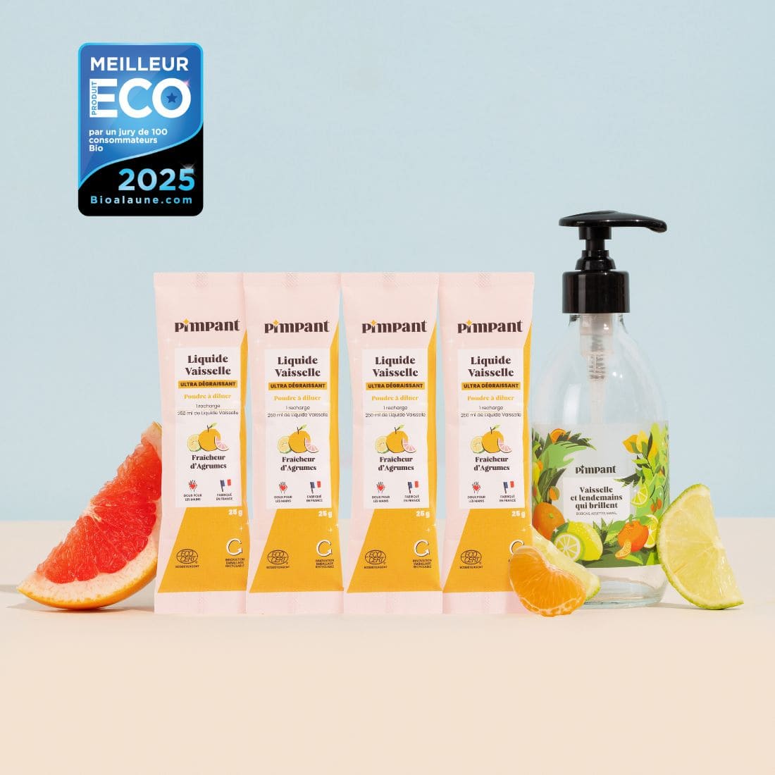 Liquide vaisselle agrumes en poudre à diluer Pimpant