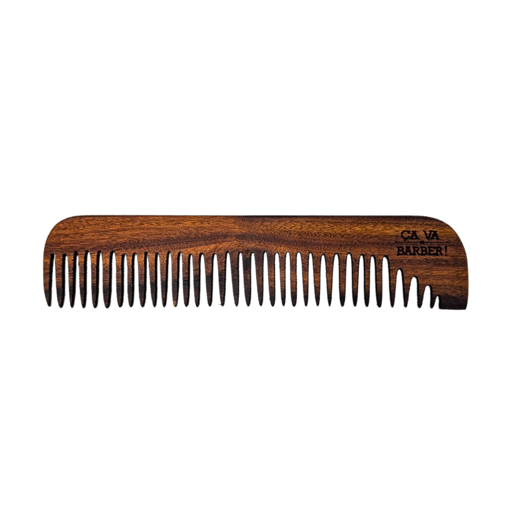 Peigne pour barbe et cheveux en bois de palissandre