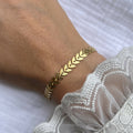 Gilded ear of wheat bracelet