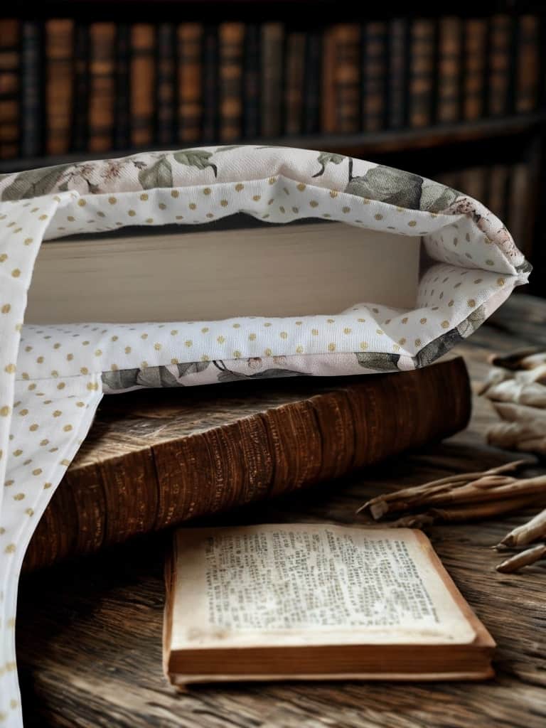 Romantic handmade book sleeve - Paperback size