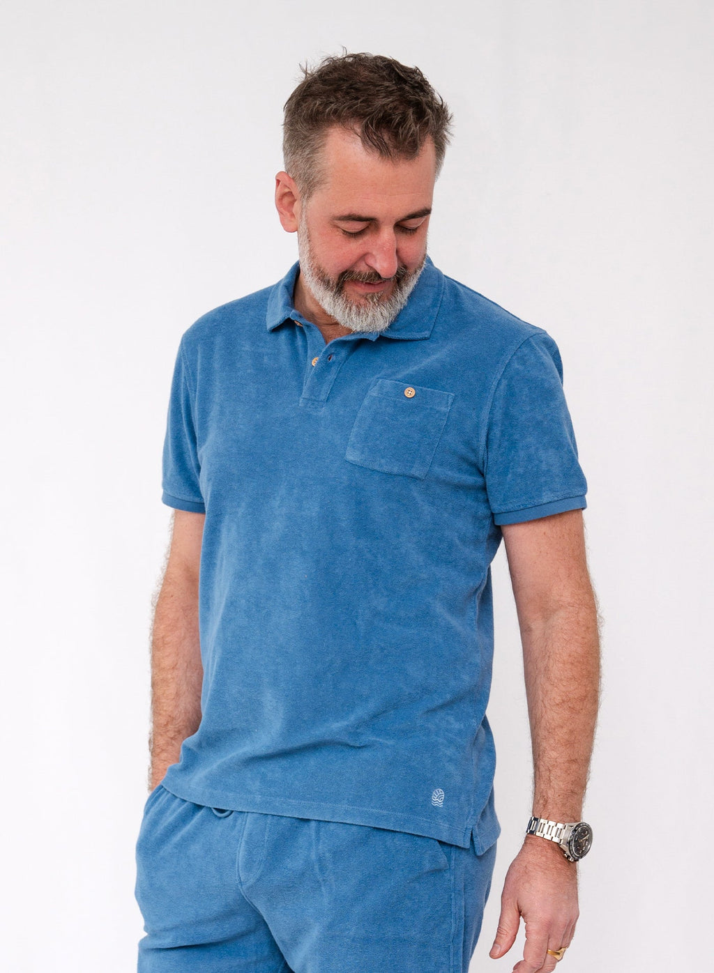 Calvi terry polo shirt