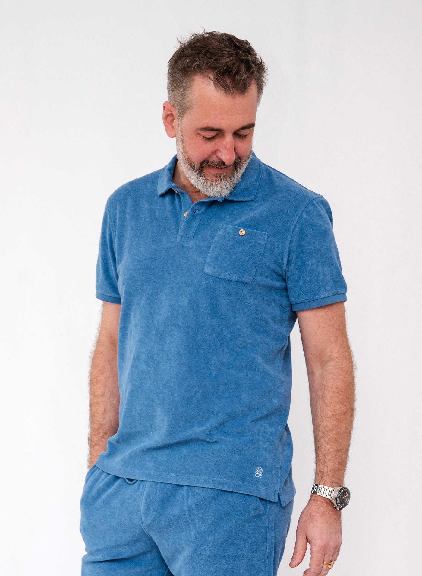 Calvi terry polo shirt