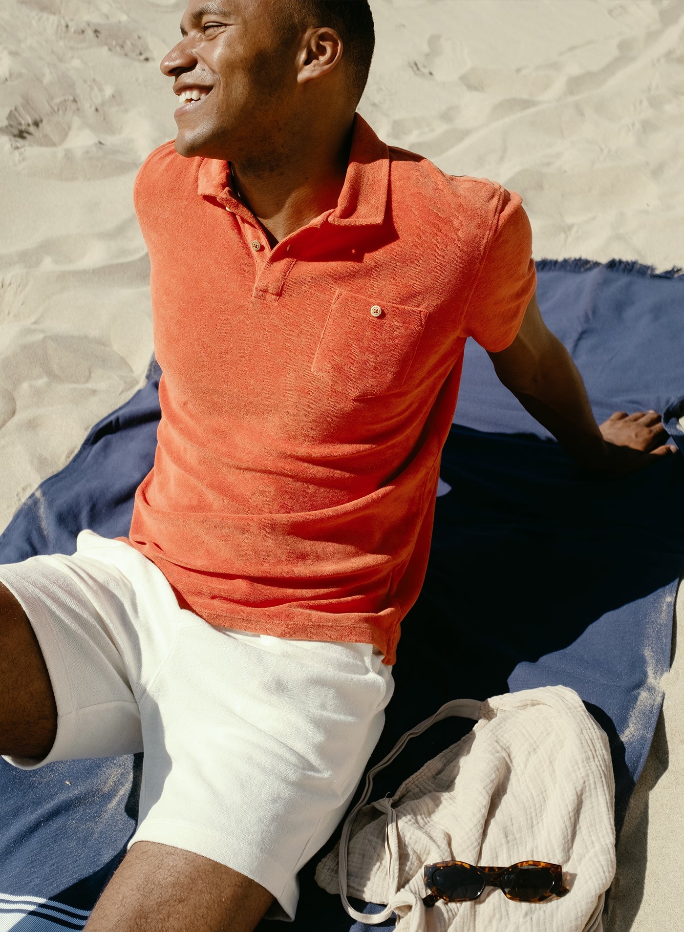 Calvi terry polo shirt