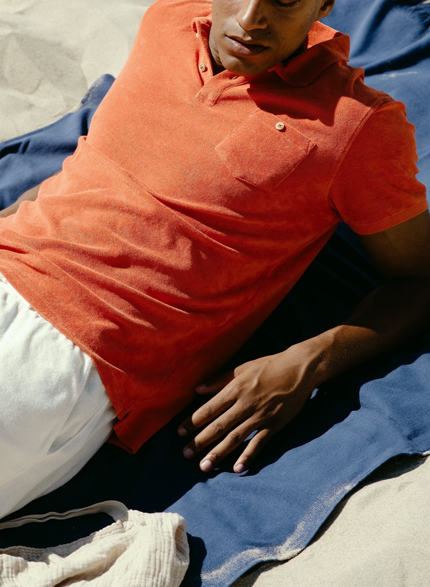 Calvi terry polo shirt