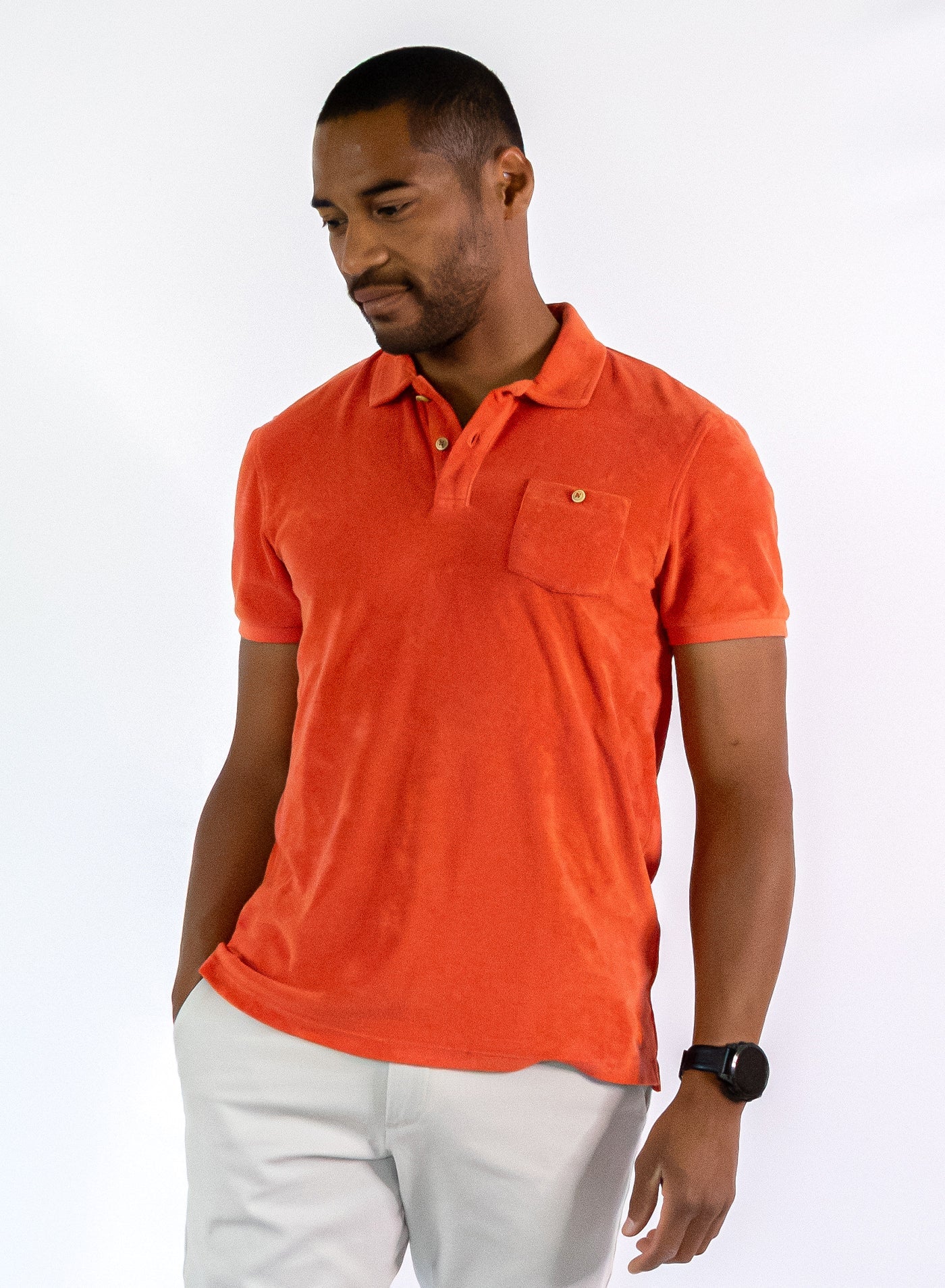 Calvi terry polo shirt