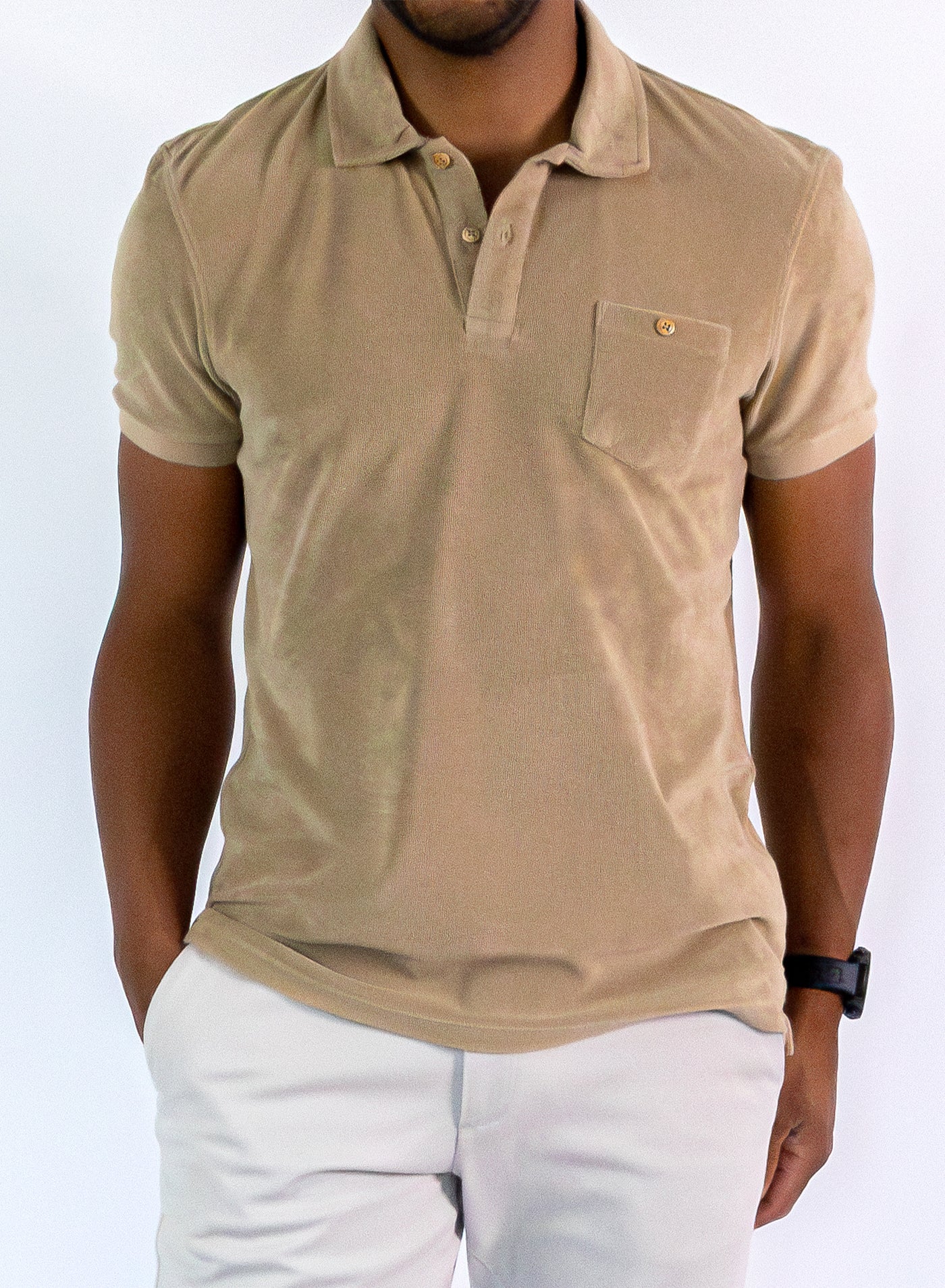 Calvi terry polo shirt