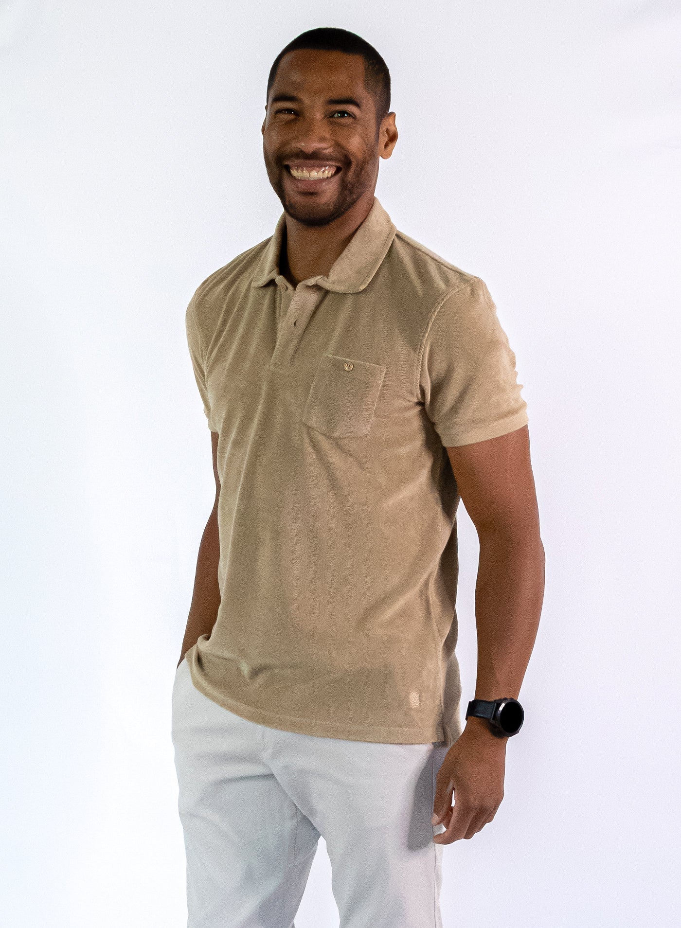 Calvi terry polo shirt