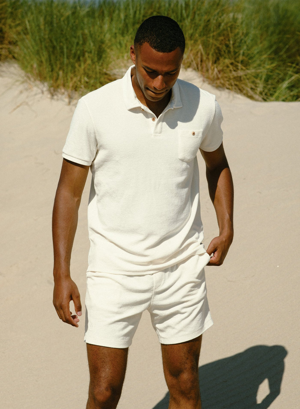 Calvi terry polo shirt