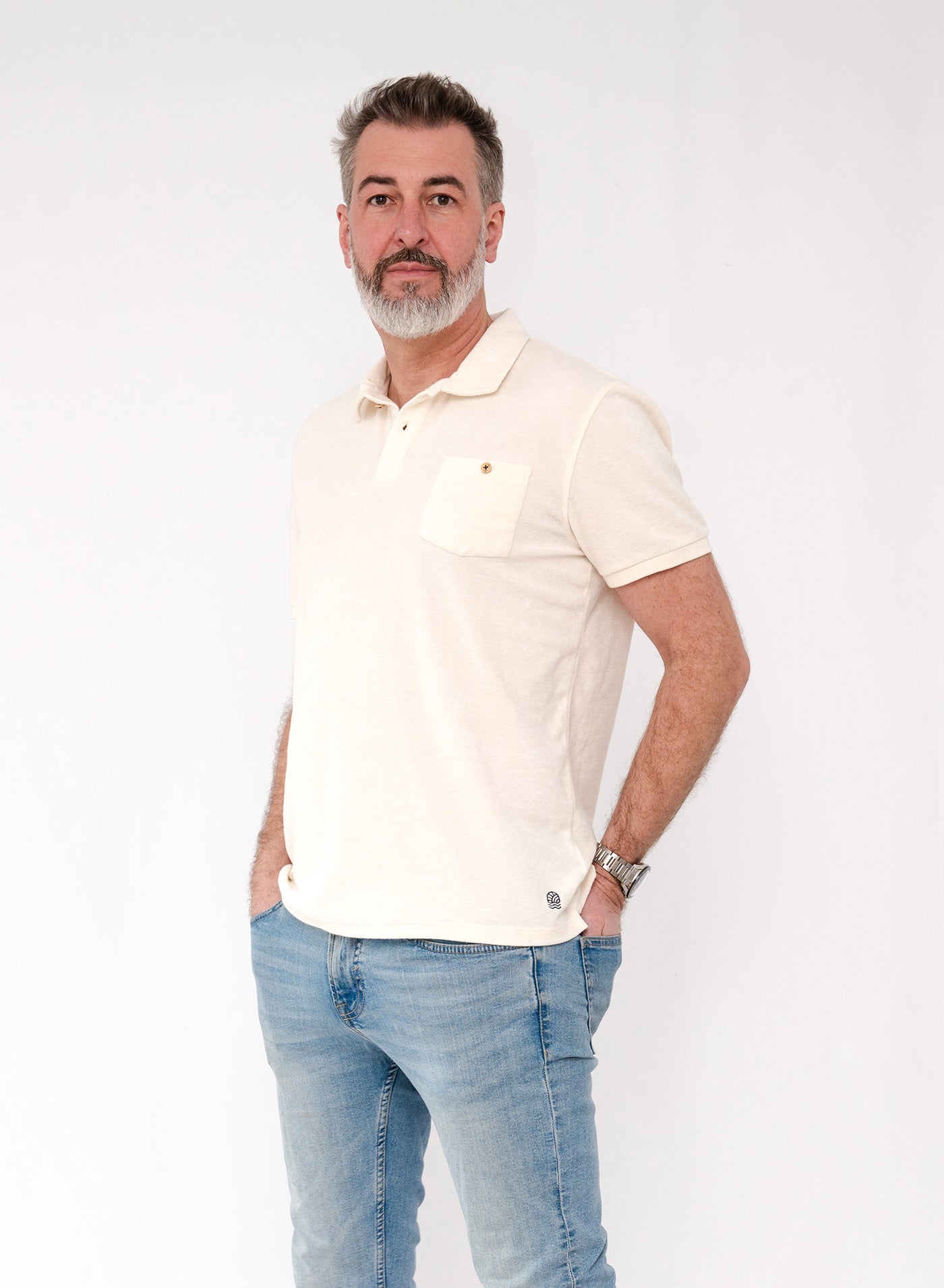 Calvi terry polo shirt