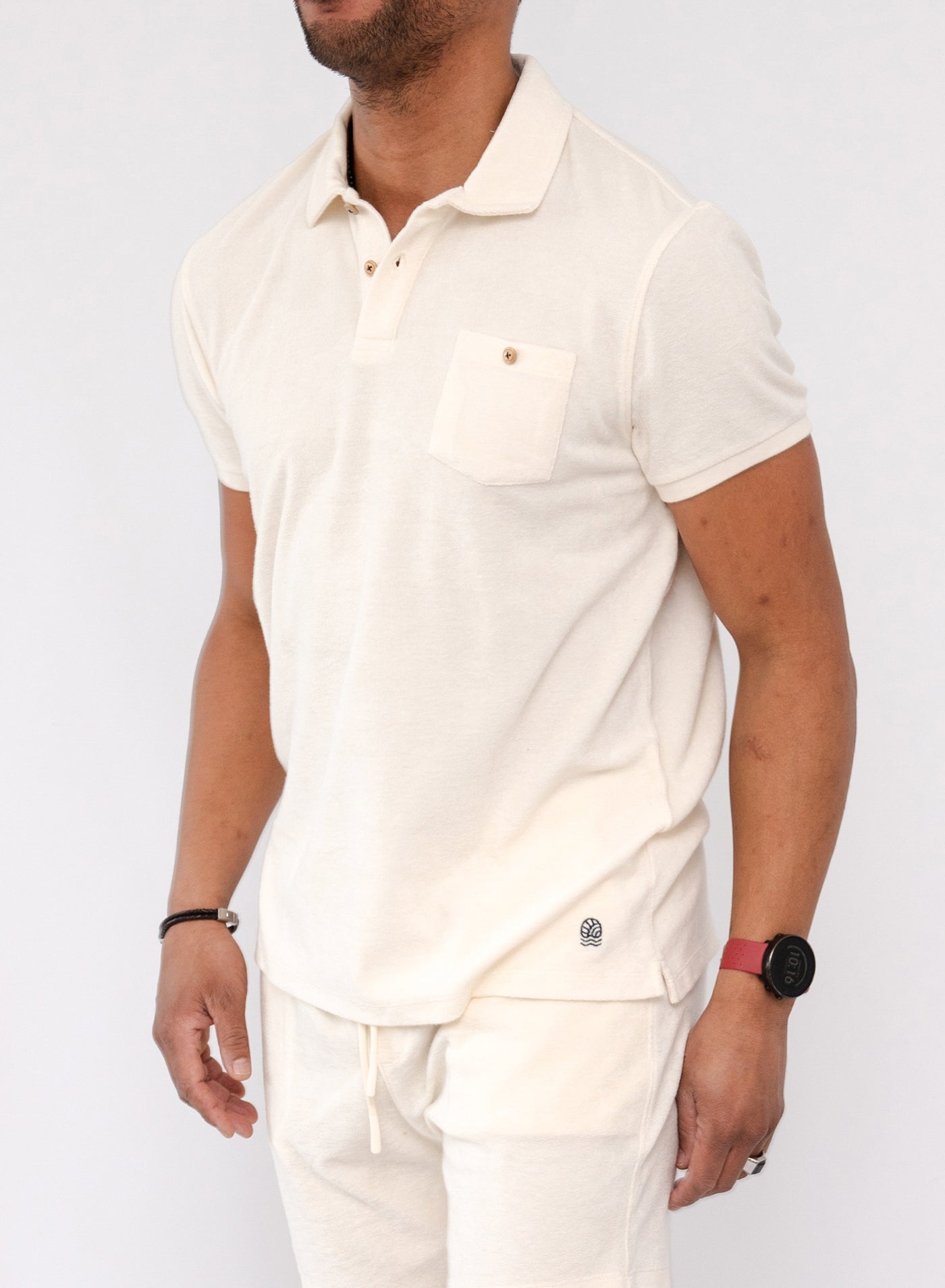 Calvi terry polo shirt