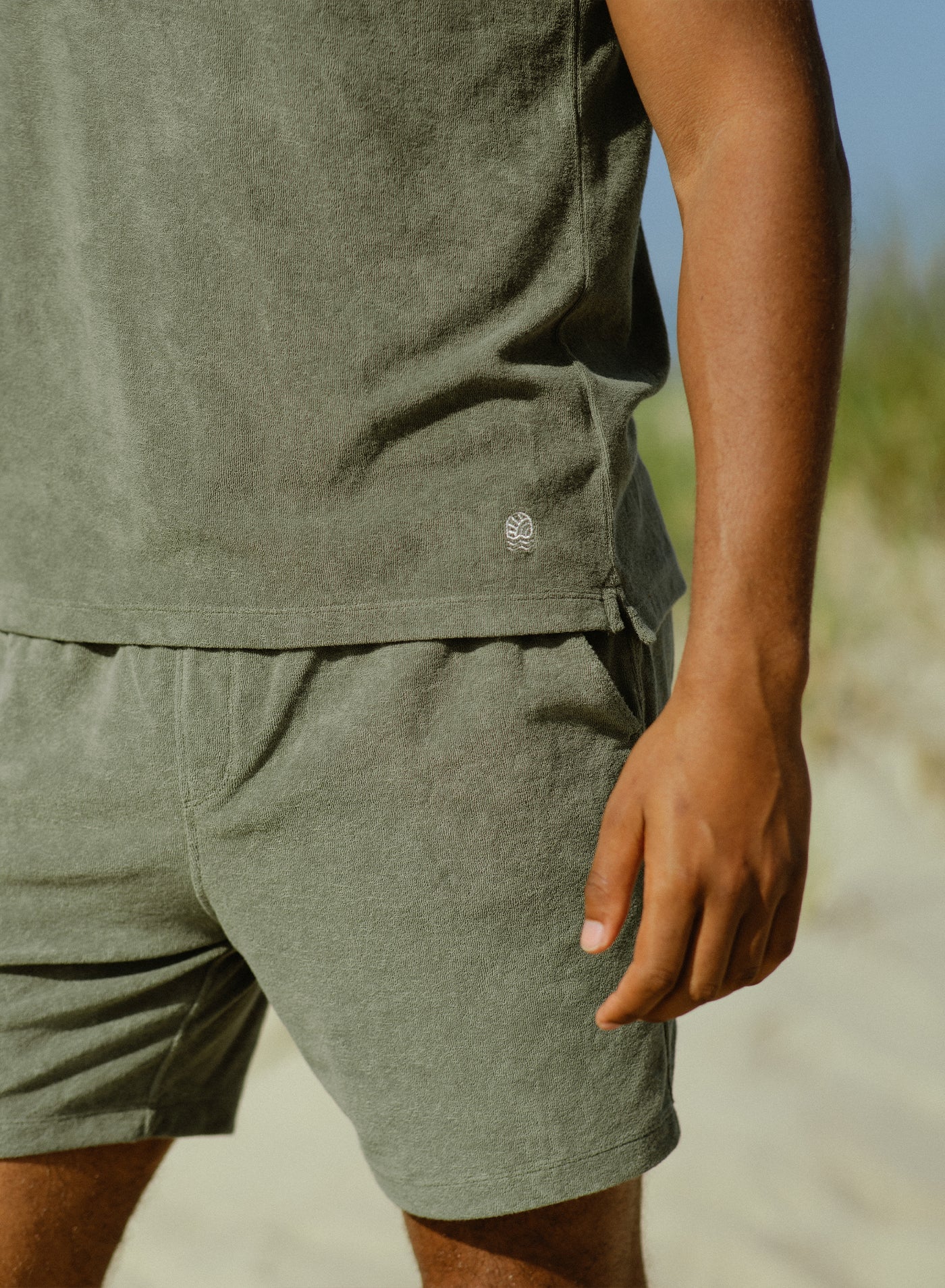 Calvi terry polo shirt