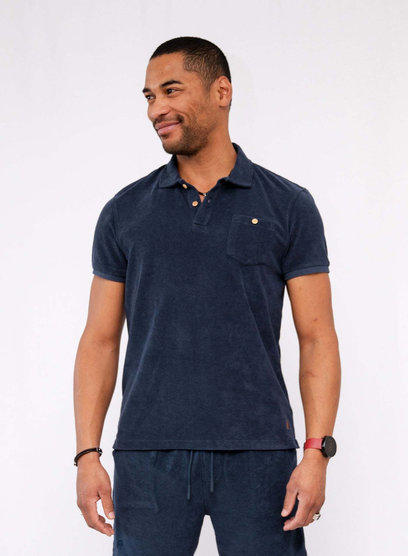 Calvi terry polo shirt