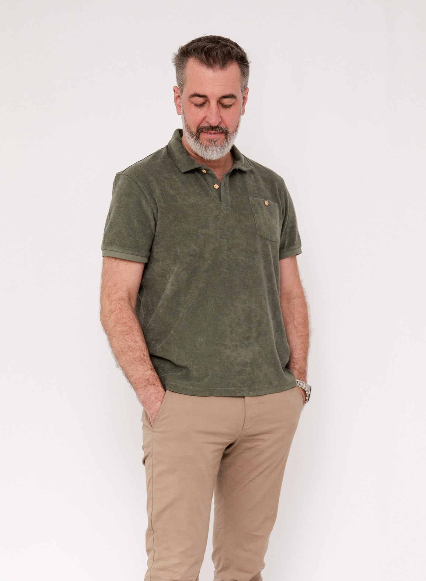 Calvi terry polo shirt