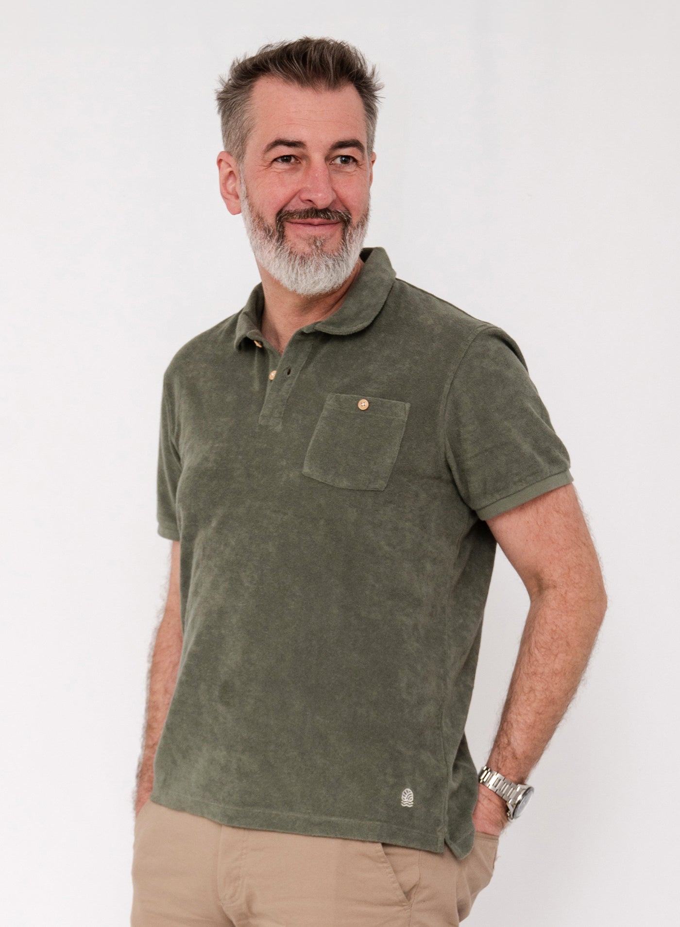 Calvi terry polo shirt