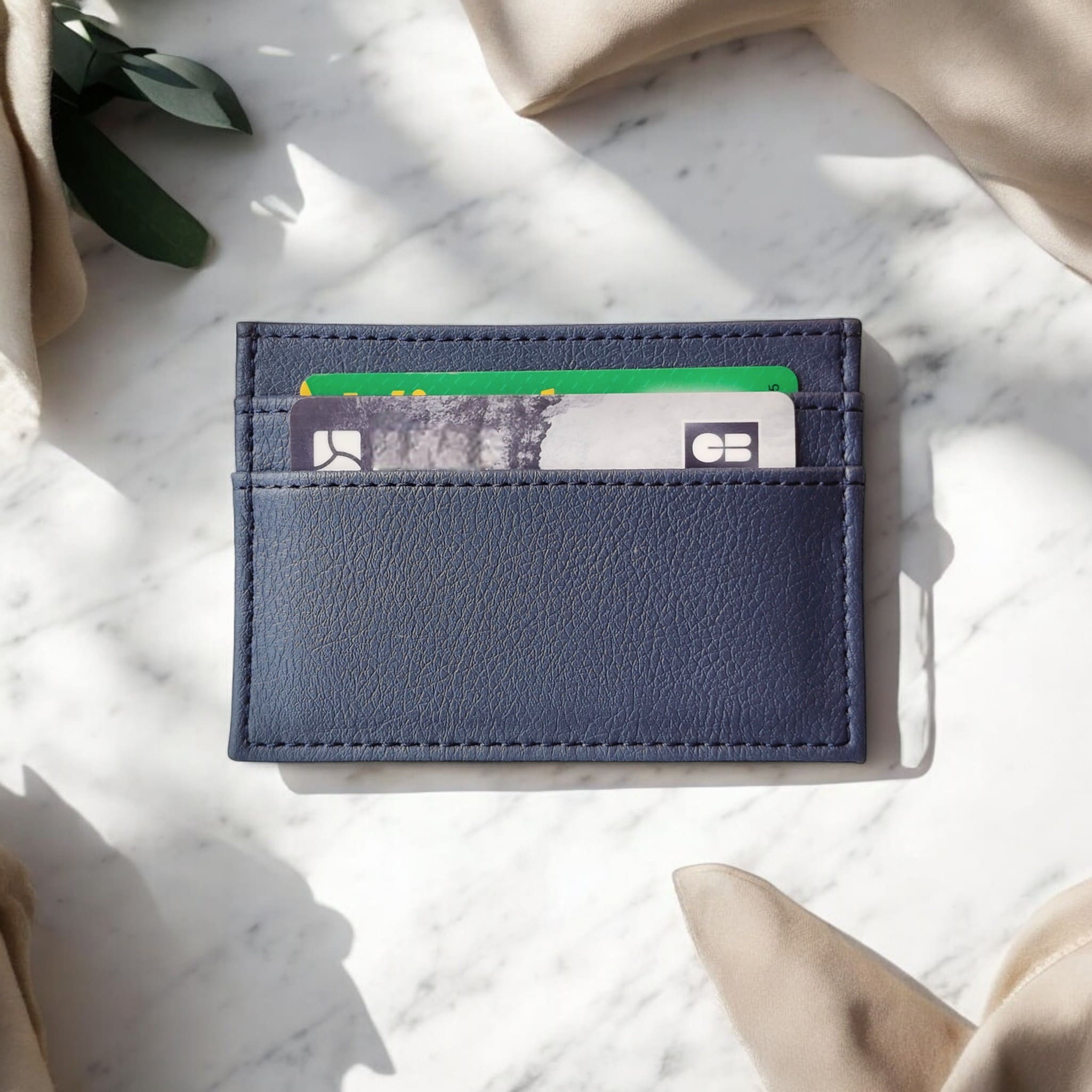 Vegan apple leather card holder