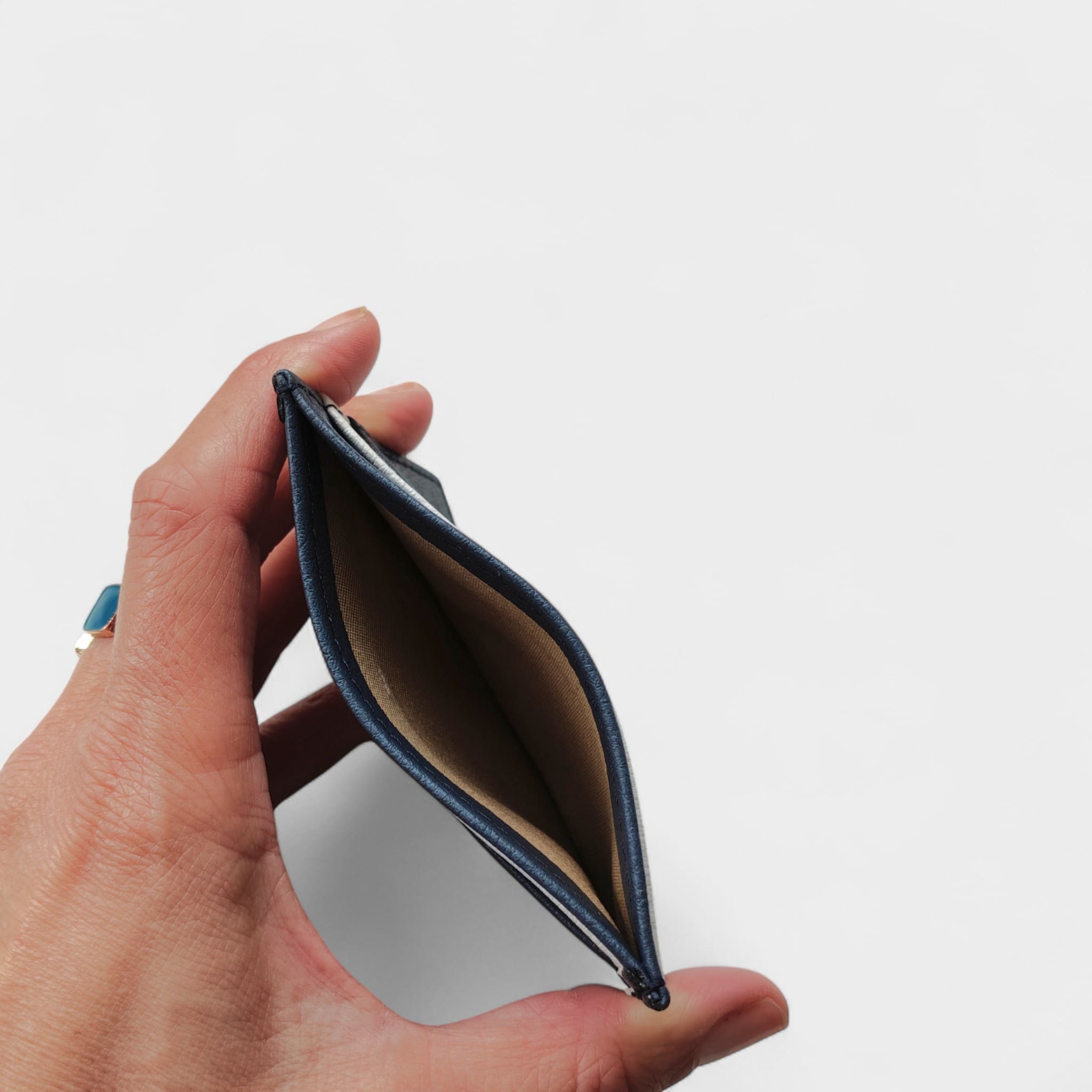 Vegan apple leather card holder