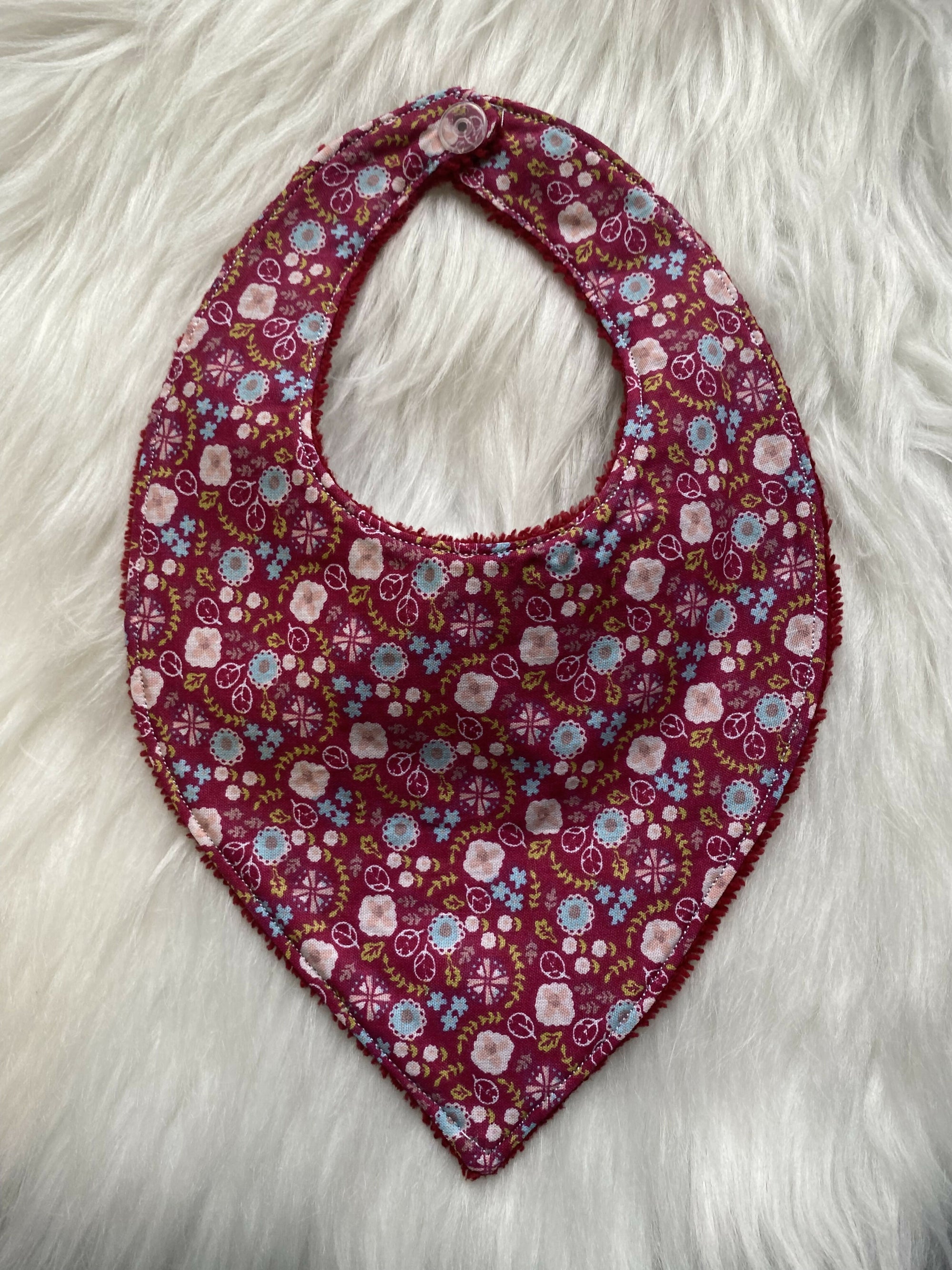 BAVOIR 0 2 ANS FLEURS ROUGES 