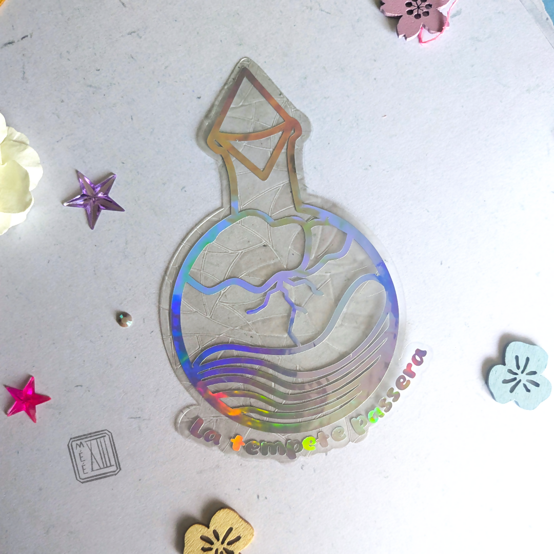 Sticker suncatcher la tempête