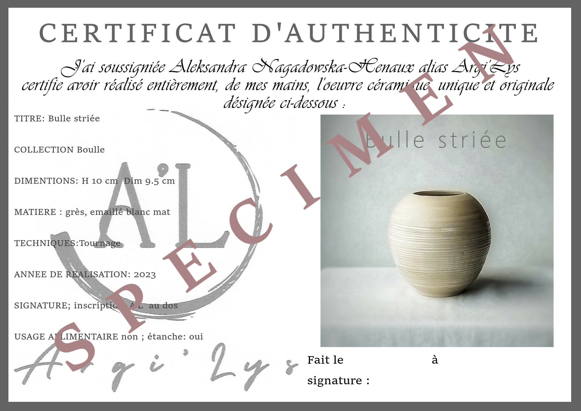 Bulle striée