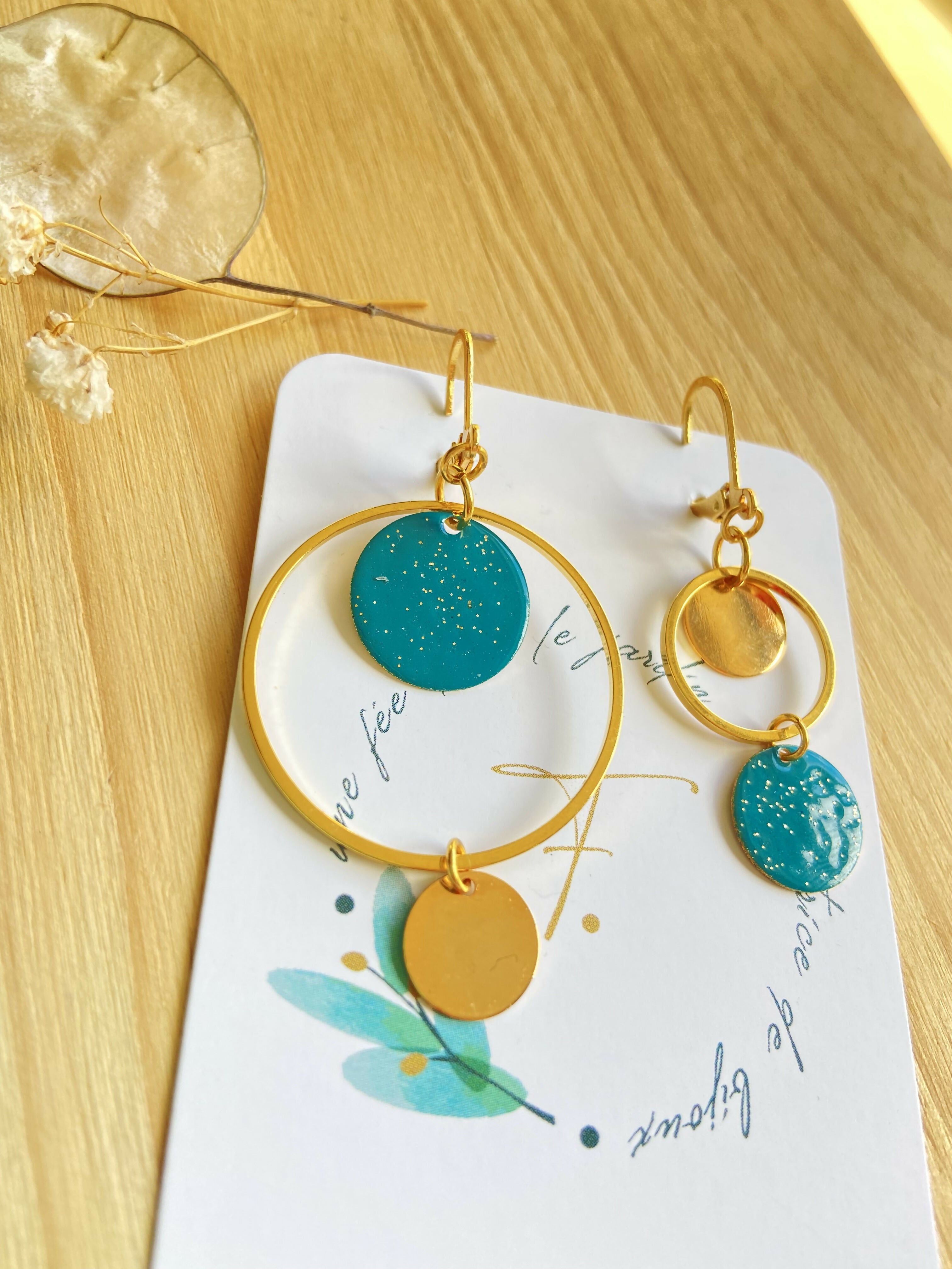 boucles d'oreilles MAGNOLIA doré
