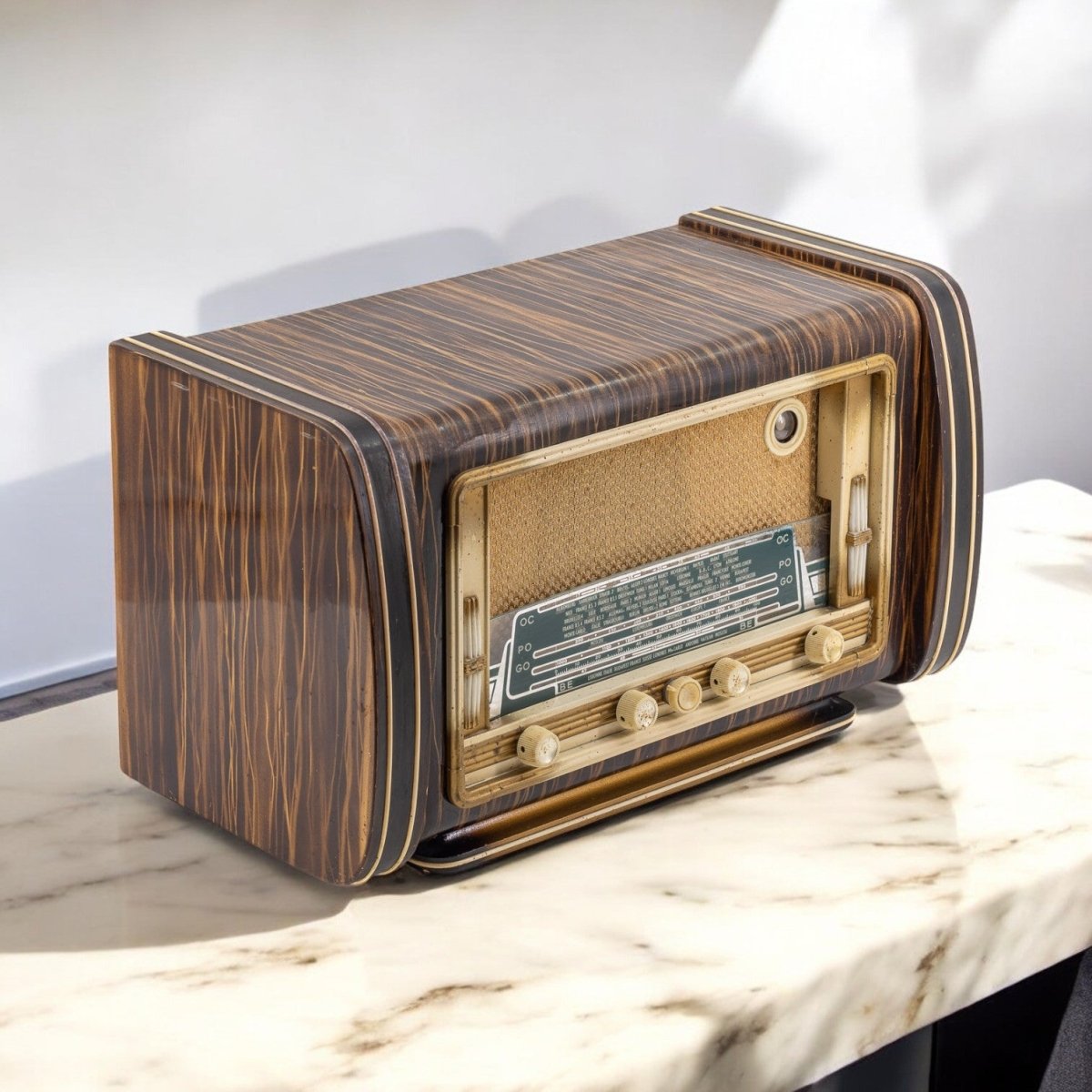 Radio Bluetooth Artisanale Vintage 50’S enceinte connectée bluetooth haut de gamme prodige radio vintage design