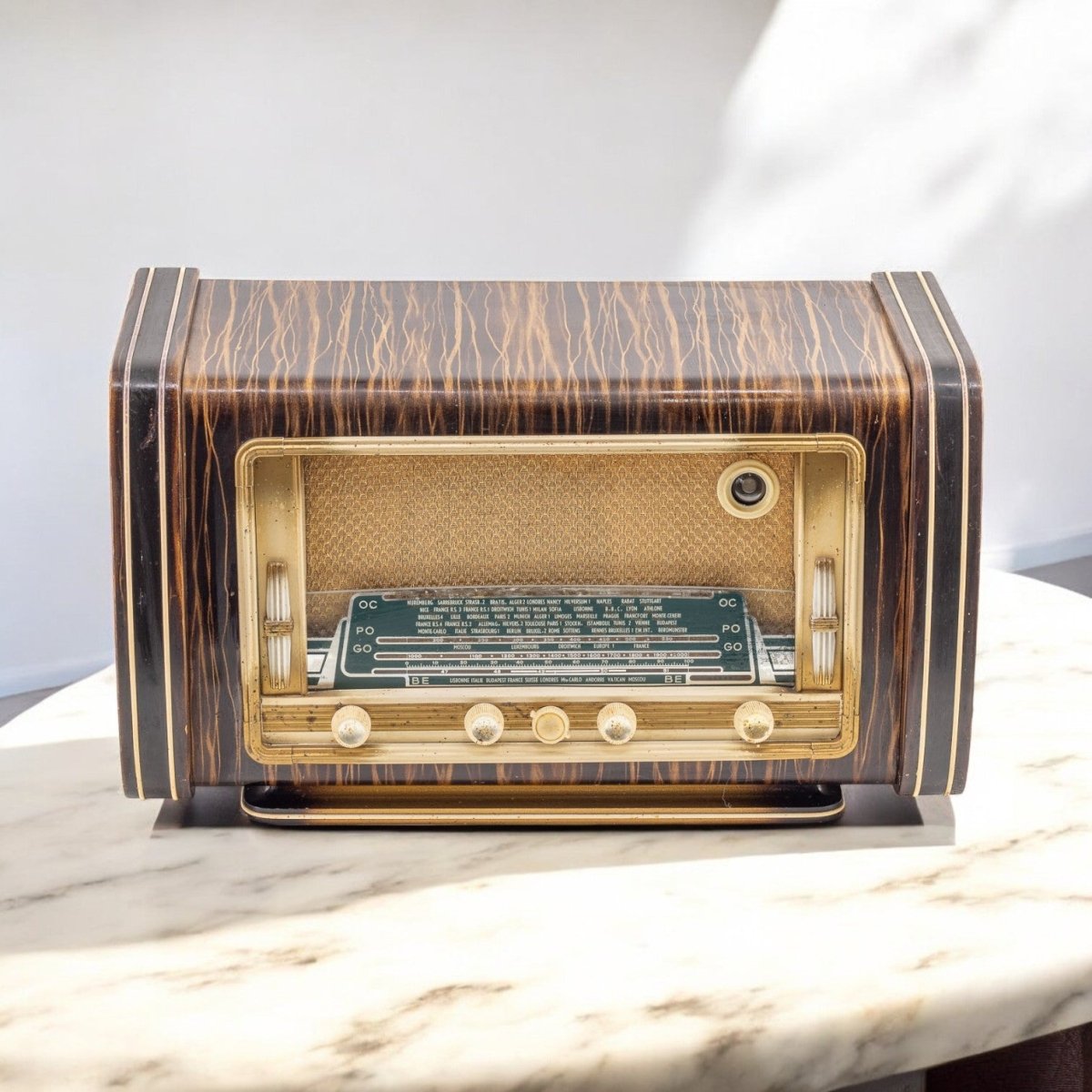 Radio Bluetooth Artisanale Vintage 50’S enceinte connectée bluetooth haut de gamme prodige radio vintage design