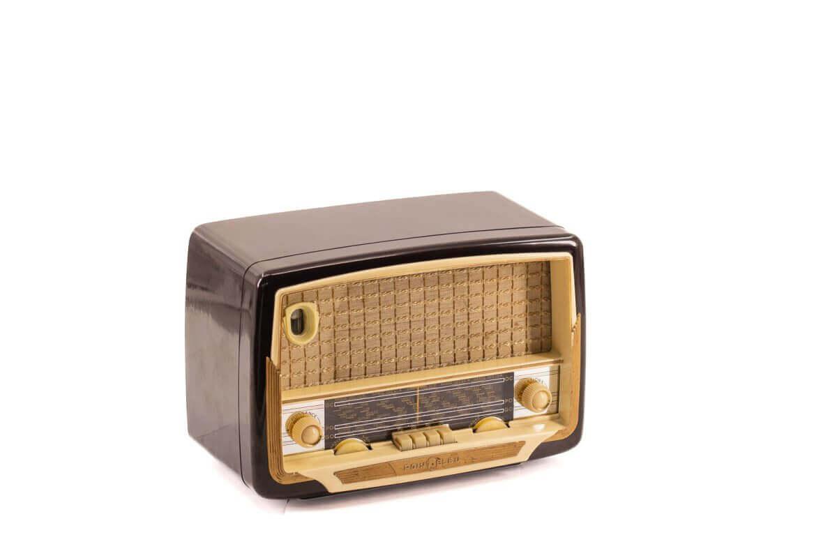 Radio Bluetooth Point Bleu Vintage 60'S enceinte connectée bluetooth haut de gamme prodige radio vintage design