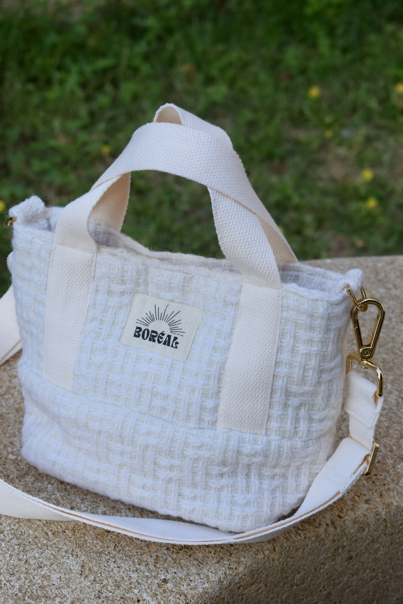 SAC ANÉMONE TWEED ÉCRU