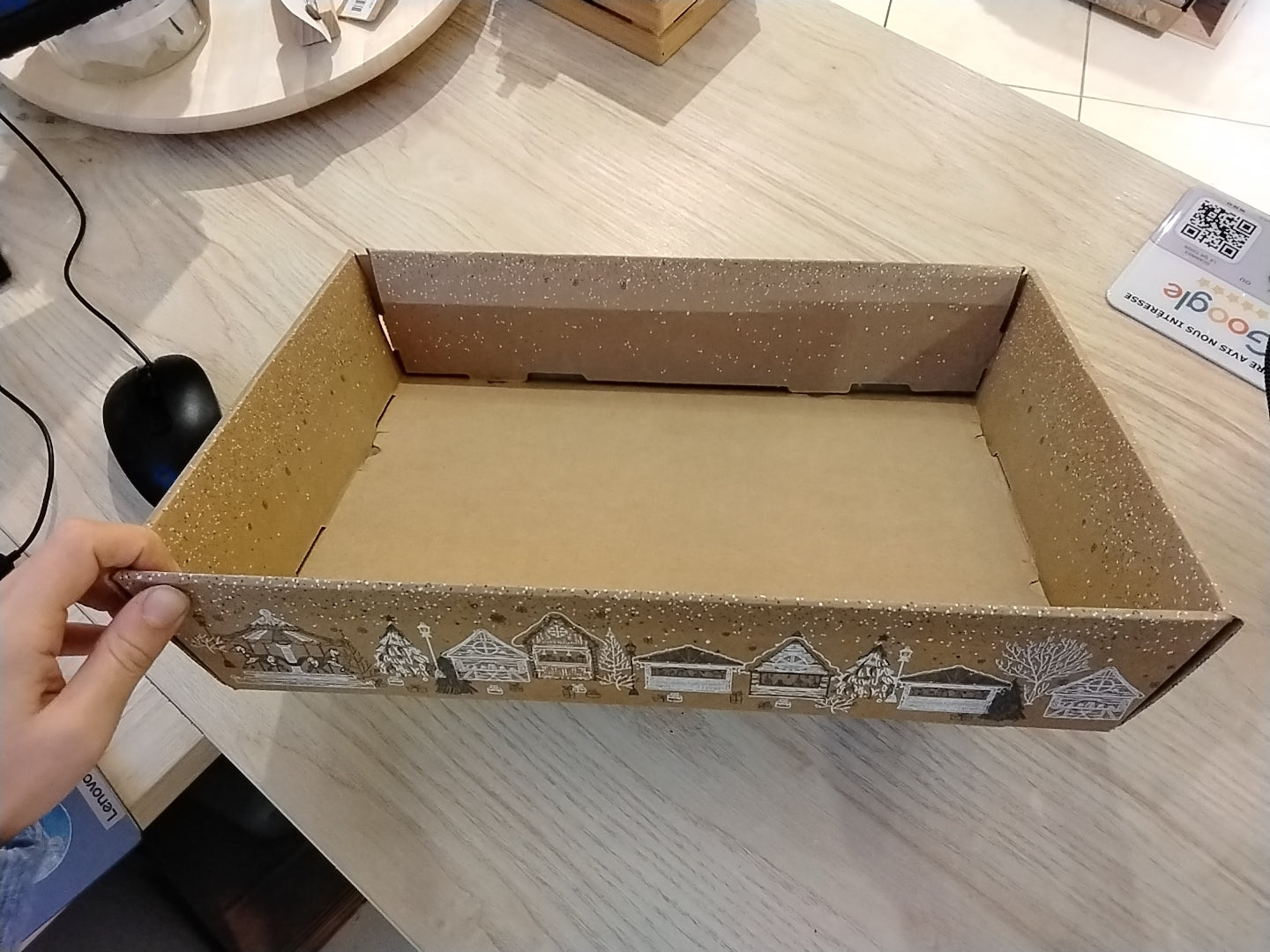 Open Christmas box
