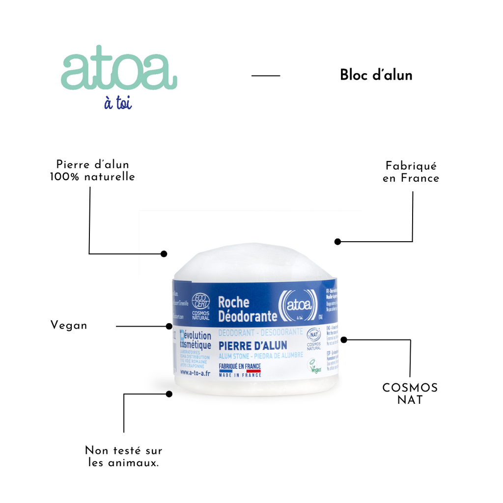 ATOA - Bloc déodorant certifié COSMOS NAT -150g