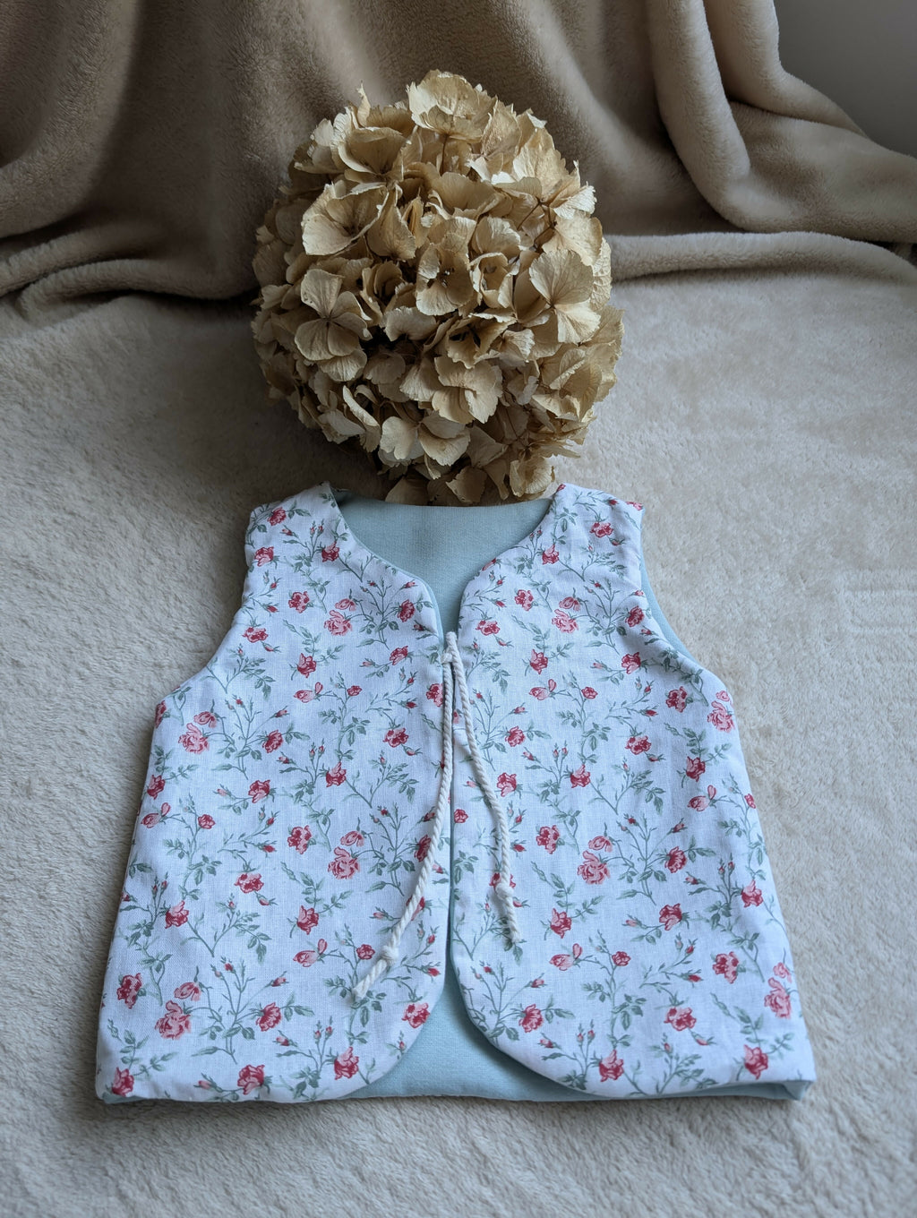SHEEPHERDER'S VEST GREEN FLOWERS SWEATSHIRT 18 MONTHS-3 YEARS