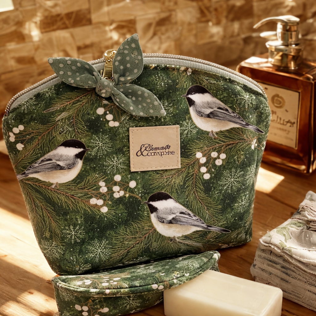 Cocoon Wash Bag - Christmas Birds