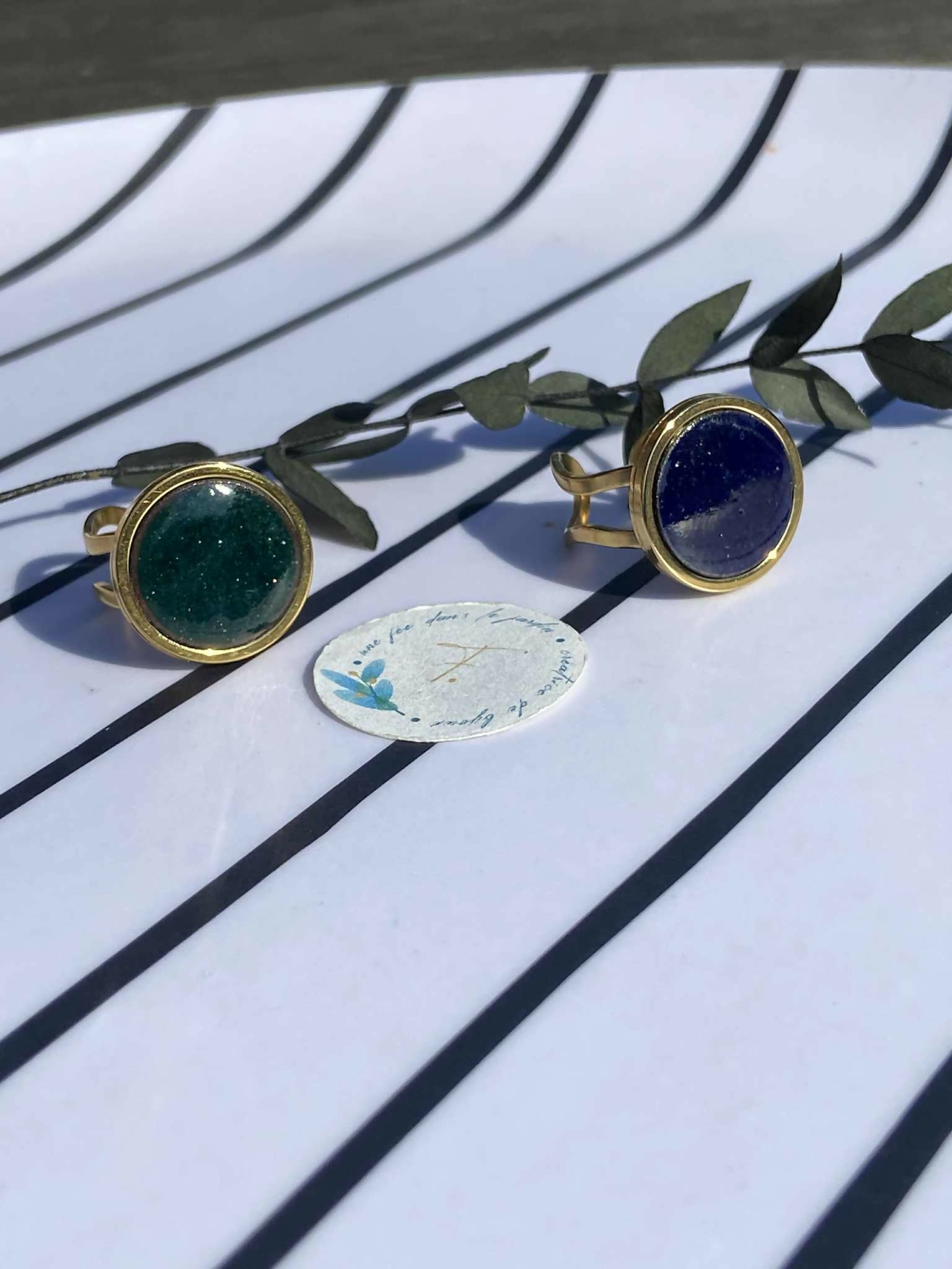 Bague GARANCE pousssière d'or