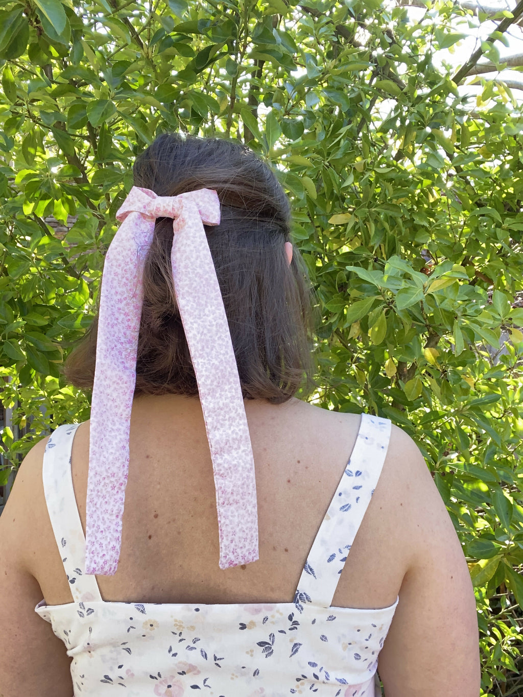 Upcycled bow barrette - Cosmos