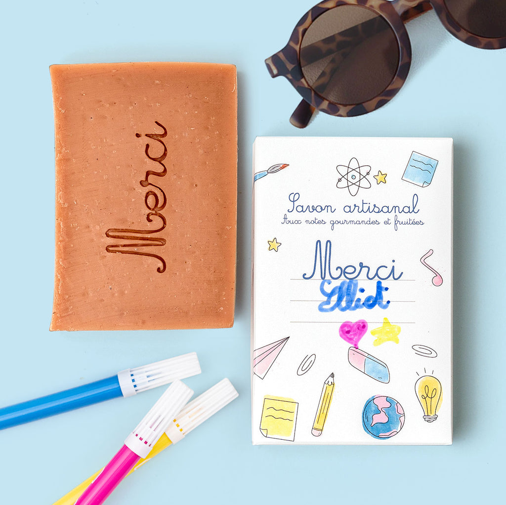 Savon Merci personnalisable Maîtresse, ATSEM, Nounou...