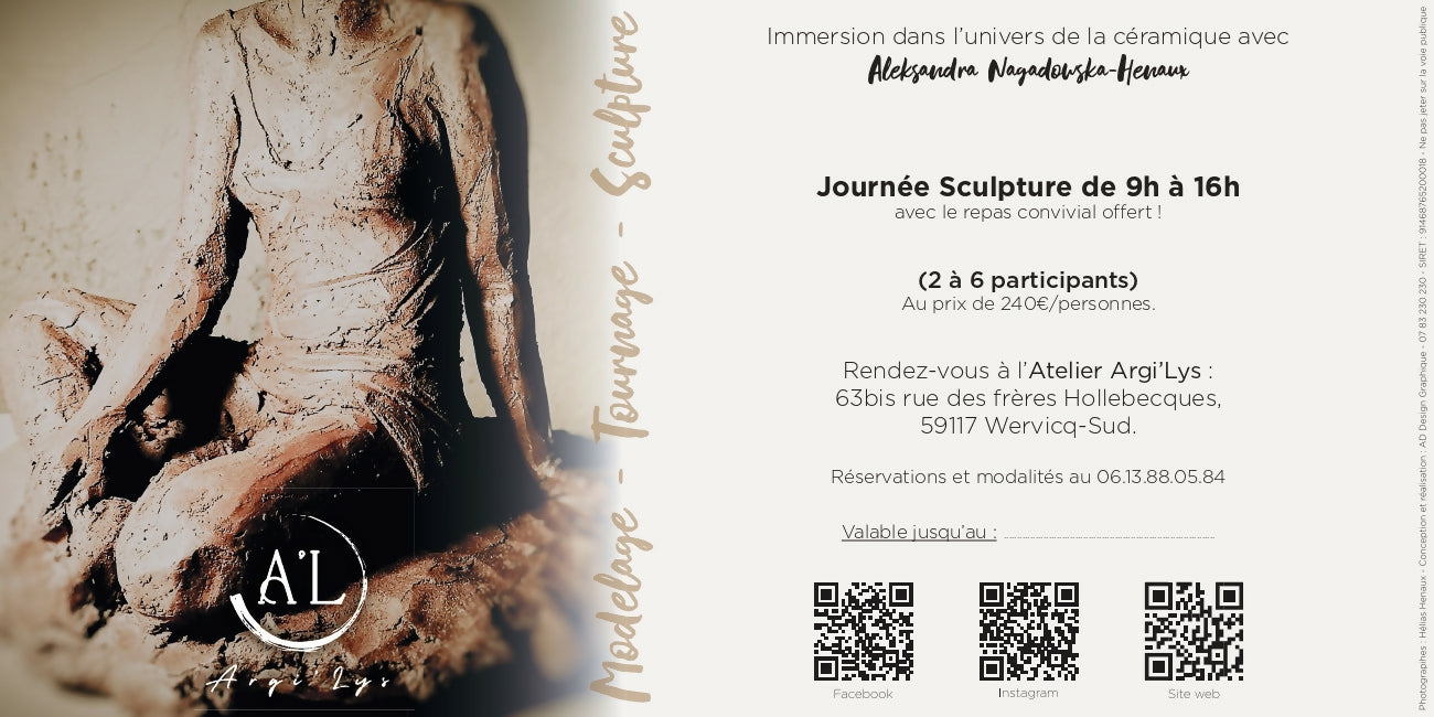 JOURNEE SCULPTURE de 9h à 16 H avec repas convivial