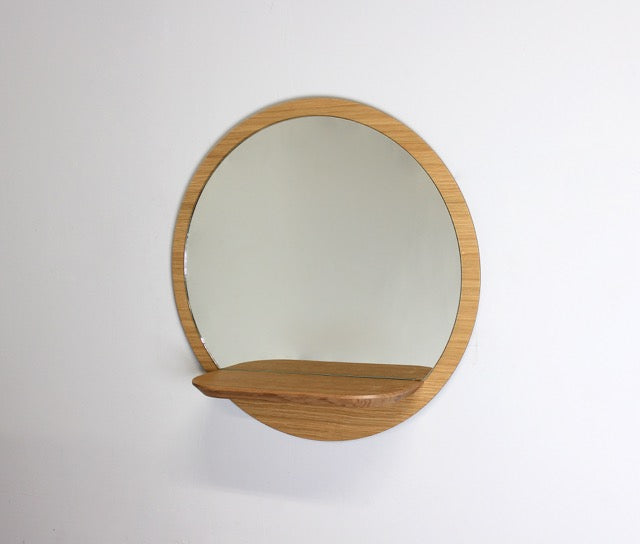 Sunrise - Miroirs en chêne avec étagère