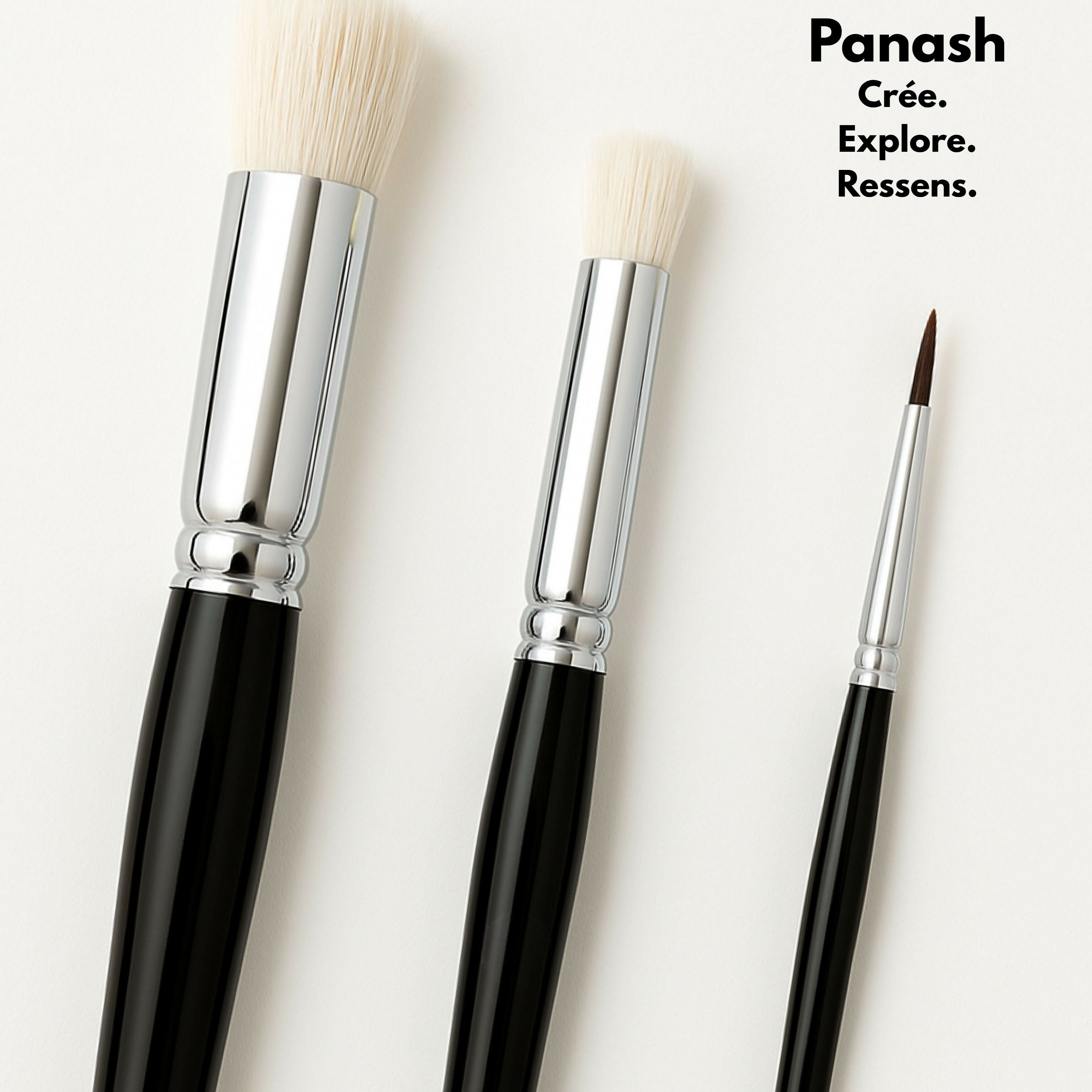 Panash Paints & Accessories Box | 12 acrylic colors + 3 brushes + adhesives + instructions